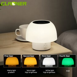 Solar Outdoor Tischlampe USB Aufladbar LED Tischleuchte Kabellos Dimmbar RGB DE