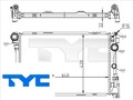 TYC 721-0015 Kühler für Motorkühlung Motorkühler Autokühler Kühler 