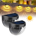 2-4X LED Außen Solarleuchten Wandlampen Zaunleuchte Gartenleuchte Treppen Lampe