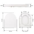 Wc Sitz mit Absenkautomatik Toilettendeckel Klodeckel Klobrille Duroplast D-Form