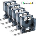 5x Schriftband für Dymo D1 45013 12mm Weiß für LabelManager 160 280 LabelPOINT