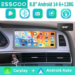 6+128GB Für Audi A6 C6 4F MMI 2G 2005-2009 DAB+ Android 14 Autoradio Carplay GPS