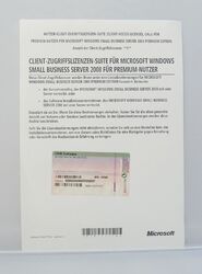 5 User / Benutzer CAL für MS Windows SBS Small Business Server 2008 Premium