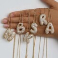 Glitzer Buchstaben Kette | Initial Halskette Gold & Silber | Damen Schmuck