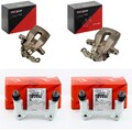 2x BREMSSATTEL+HALTERUNG HINTERACHSE passend für PEUGEOT 2008 CITROEN C2 C3 C4