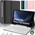 Hülle mit Bluetooth QWERTZ Tastatur Maus für Samsung Galaxy Tab S9 FE S9 S8 S7