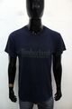 Timberland Maglia Taglia S Uomo T-Shirt Blu Cotone Logo Maglietta Manica Corta