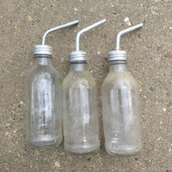 3 x Trinkflasche Kleintiertränke Nagertränke Wasserspender Wasserflasche Glas