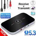 Bluetooth 5.3 Transmitter Empfänger Sender 2in1 Aux RCA Kabel Audio Adapter TV