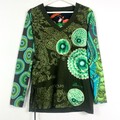 Desigual Langarmshirt Damen Longsleeve langärmliges Oberteil Gr.M Gemustert