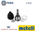 15-1754 GELENK ANTRIEBSWELLE VORNE LINKS WHEEL SIDE METELLI 2PCS NEU