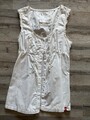 Bluse Top weiß Rundhals Raffung edc by Esprit Hr. 36 / S