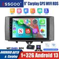9" Android13 DAB+ Autoradio Für Smart Fortwo 451 2011-15 Navi Carplay 1+32G Kam