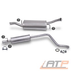 SCHALLDÄMPFER AUSPUFFANLAGE FÜR TOYOTA VERSO P2 1.3 86 PS / 63 kW BJ 99-02# # # INKL. KOMPLETTEM MONTAGEMATERIAL # # #
