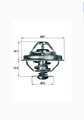 MAHLE Thermostat Kühlmittel TX 38 88D BMW 3 (E36) BMW 3 Compact / Touring (E36)