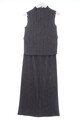 MEXX Strick Twin Set Damen Twin Set Gr. DE 40 dunkelgrau Casual-Look