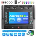DAB+ Autoradio Android 14 Carplay GPS Nav BT für 04-11 VW Touareg T5 Transporter