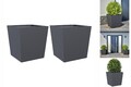 Pflanzkübel Blumenkübel Pflanzcontainer Pflanzgefäße 2 Stk. Anthrazit 50x50x50 S