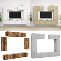 TV Schrank Set 6-tlg. Wohnwand Schrankwand Hängeschrank mehrere Auswahl vidaXL