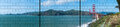 Golden Gate Panorama Zaunposter Zaunstreifen Zaunsichtschutz bedruckt 180cm Höhe