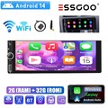 1 DIN GPS Navi Android14 RDS USB-C Mit BT5.1 6.86" Apple Carplay Autoradio Wifi
