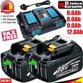 4X 6,0Ah 9,0Ah 12Ah Für Makita 18V Akku BL1850 BL1830 BL1860B/Doppelladegerät