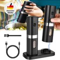 2*Profi Pfeffermühle Elektrische Salz und Pfeffermühle USB Aufladbar Gewürzmühle