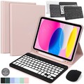 Für iPad 7/8/9/10/11th Pro 11 Air 6 5 4 Hülle mit QWERTZ Bluetooth Tastatur Maus