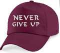 Cap BESTICKT mit deinem Spruch Namen Logo Wunschtext Schirmmütze never give up