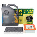 MANN Filterset + 5L ORIGINAL 5W40 MB 229.5 für SMART FORFOUR FORTWO 453 1.0