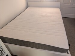 IKEA ASKVOLL DOPPELBETT 200x140 mit Einstellbarem Rahmen & Kaltschaum Matratze
