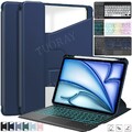 Für Apple iPad Air 11'' 6th Pro 11'' 2024 360° Hülle Bluetooth QWERTZ Tastatur