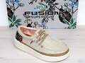 FUSION Canvas Slipper Ballerina Halbschuh Sneaker superleicht - LILY Sand - Neu!