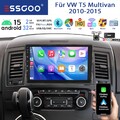 DAB 9" Autoradio 2+32G Android15 Carplay GPS WIFI KAM Für VW T5 Multivan 2010-15