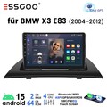 2+64G Carplay Android15 Für BMW X3 E83 2004-12 Autoradio GPS Navi WIFI AI BT RDS