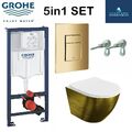 Grohe 38732GNO Gold gebürstete Messingplatte WC Rahmen 1,12 randlos WC Wand aufgehängt P