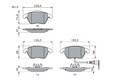 BOSCH 0 986 424 797 Bremsbelagsatz, Scheibenbremse für Vw Seat