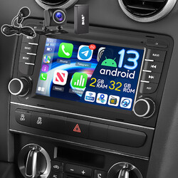 Android 13 Apple Carplay DAB+ Autoradio GPS RDS KAM MIK Für Audi A3 8P 2003-2012