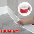 PVC Weichsockelleiste Weich 10cm×6m Fussleiste Selbstklebend Bodenleisten Weiß