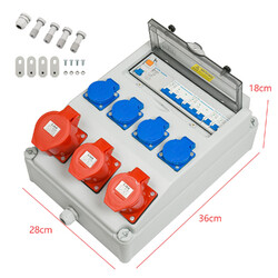 IP54 BAUSTROMVERTEILER WANDVERTEILER GARTENSTECKDOSE MIT  DOSE VERDRAHTET