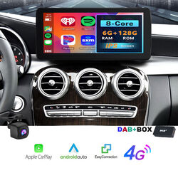 10.25" DAB+ Android 13 CarPlay Autoradio 6+128G Für Benz C Klasse W204 11-13 KAM