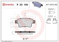 BREMBO Bremsbelagsatz, Scheibenbremse P 23 104 für FIAT ABARTH