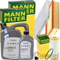 MANN INSPEKTIONSPAKET+6L ORIGINAL 0W-20 ÖL passend für AUDI A1 GBA VW POLO 6 GTI