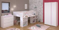 Parisot Pirouette 12-Kinderbett Hochbett Weiß 90x200