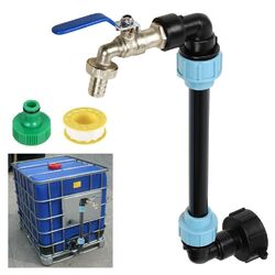 IBC Adapter Verbindungsset 3/4" Auslauf für 1-2 Regenwassertanks Schwanenhals DE
