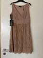 Esprit Sommerkleid Cocktail Hochzeit Party Nude Spitze Gr. 38 Neu