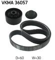 Original SKF Keilrippenriemensatz VKMA 36057 für Renault