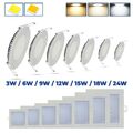 LED Panel Einbaustrahler Einbauleuchte Deckenleuchte flach rund eckig ultraslim