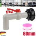 IBC Tank Adapter Zubehör Container Auslaufhahn Wassertank Kugelauslaufhahn TOP.