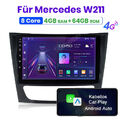 4+64GB Android13 CarPlay Autoradio DAB+ Navi Mercedes Benz E/CLS/G Klasse W211